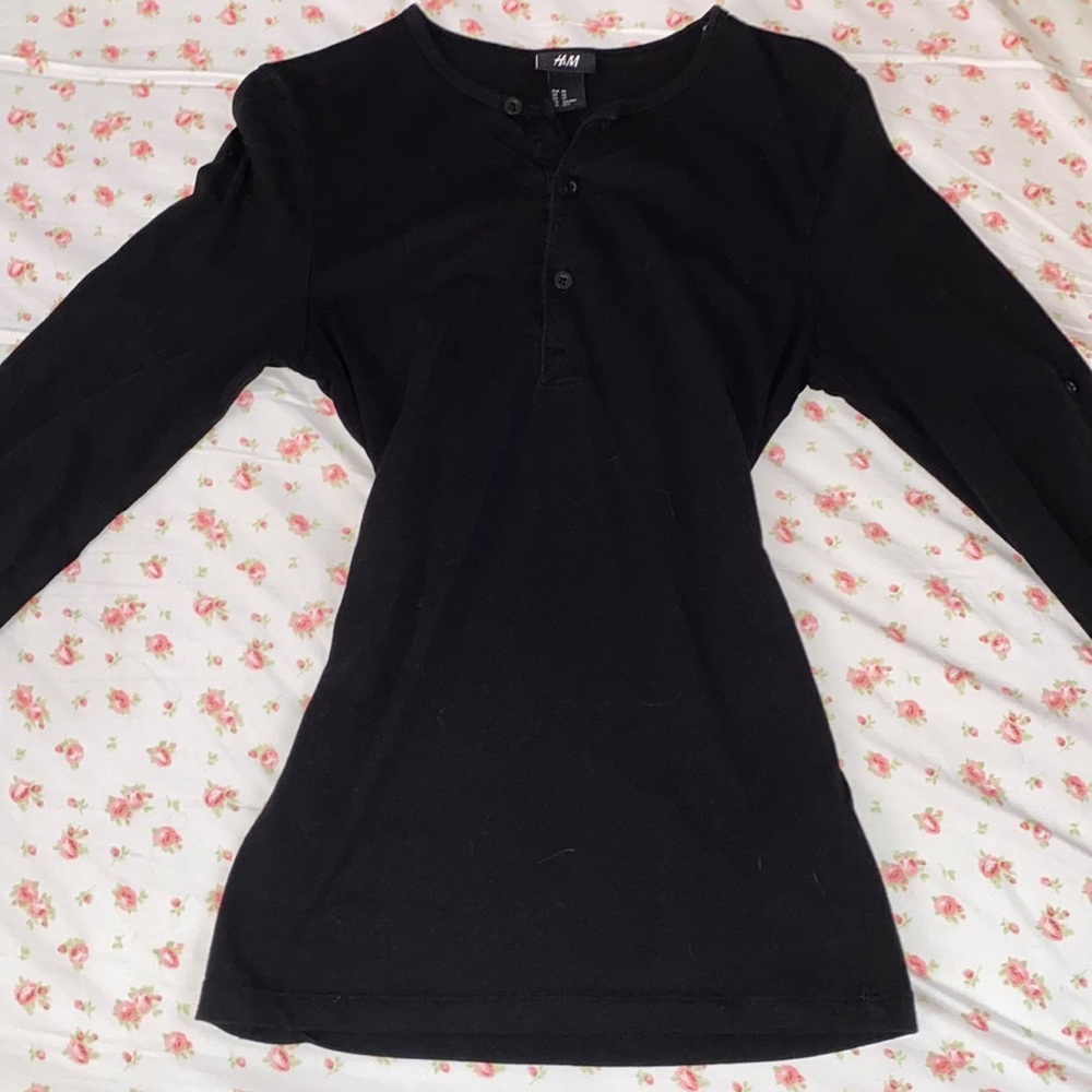 H&M Black Button Longsleeve